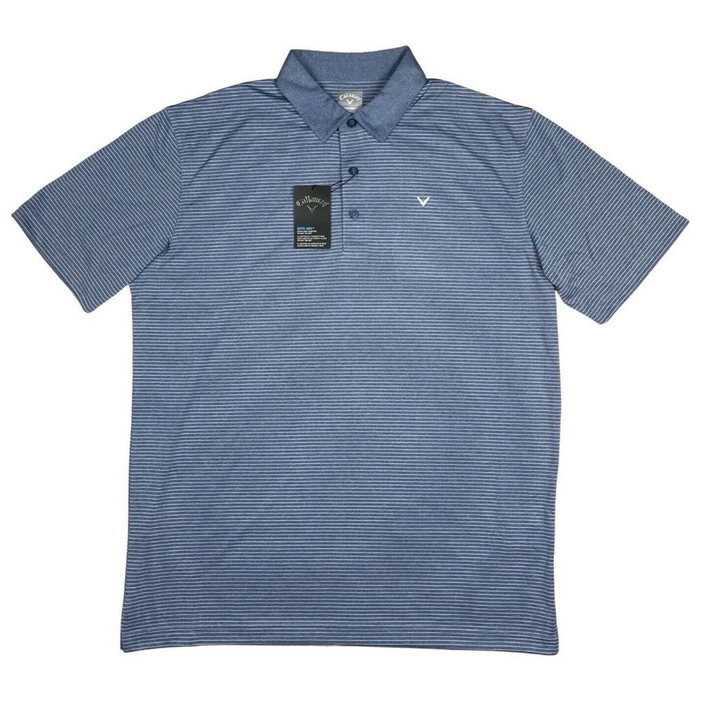 NWT Callaway Men's Size XXLarge Opti-Dri Golf Polo Shirt Gray Blue Heather